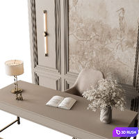 Boss Desk - Office Furniture 605 3D Model Vray, Corona