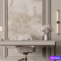 Boss Desk - Office Furniture 605 3D Model Vray, Corona