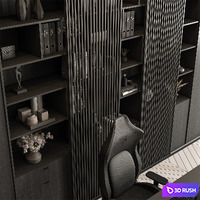 Boss Desk - Office Furniture 626 3D Model Vray, Corona