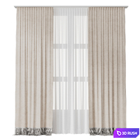 Curtain 009 / Curtains with fringes 3D Model Corona