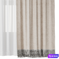 Curtain 009 / Curtains with fringes 3D Model Corona