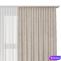 Curtain 009 / Curtains with fringes 3D Model Corona
