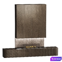 Fireplace 3D Model Vray, Corona