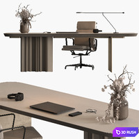 Manager Desk - Office Furniture 657 3D Model Vray, Corona