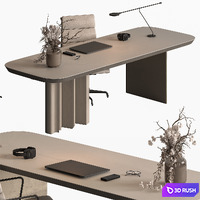 Manager Desk - Office Furniture 657 3D Model Vray, Corona