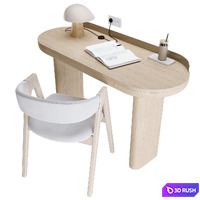 JAMBO Miniforms Workstation / Light Wood 3D Model Vray, Corona