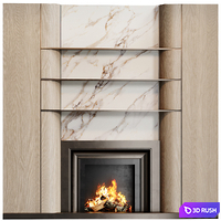Fireplace 33 3D Model Vray, Corona