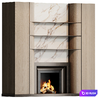 Fireplace 33 3D Model Vray, Corona