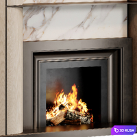 Fireplace 33 3D Model Vray, Corona