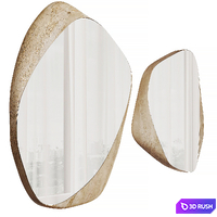 KIRA TRAVERTINE MIRROR 3D Model Corona