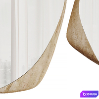 KIRA TRAVERTINE MIRROR 3D Model Corona