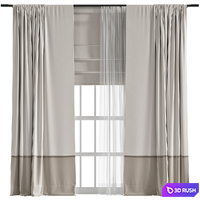 Curtain #132 3D Model Vray, Corona