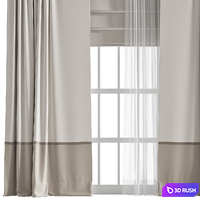 Curtain #132 3D Model Vray, Corona