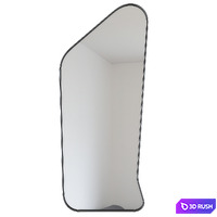 Designer asymmetric wall mirror 3D Model Vray, Corona
