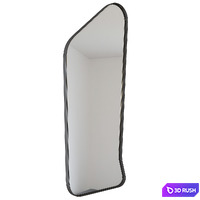 Designer asymmetric wall mirror 3D Model Vray, Corona