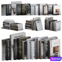 Decorative Set of Books Coffee Table Book Set 09 3D Model Corona