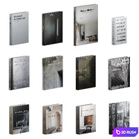 Decorative Set of Books Coffee Table Book Set 09 3D Model Corona