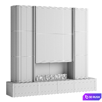 Fireplace 003 KM 3D Model Corona