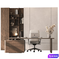 Boss Desk - Office Furniture 804 3D Model Vray, Corona