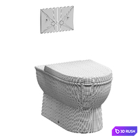 Duravit Darling New and Boheme 647-CR flush button 3D Model Vray, Corona