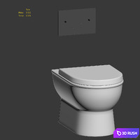 Duravit Darling New and Boheme 647-CR flush button 3D Model Vray, Corona