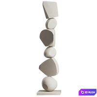 Abstract sculpture 24 3D Model Corona
