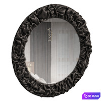 Mirror in a black dented frame 3D Model Vray, Corona