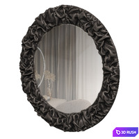 Mirror in a black dented frame 3D Model Vray, Corona