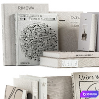 Aesthetic coffee table books set 02 3D Model Vray, Corona