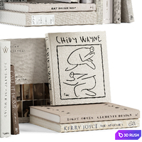 Aesthetic coffee table books set 02 3D Model Vray, Corona
