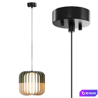 Pendant lamp Grontri Wood 3D Model Corona
