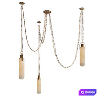Flint Alabaster Pendant Lamp 3D Model Vray
