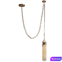 Flint Alabaster Pendant Lamp 3D Model Vray