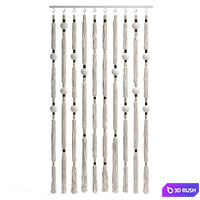 Macrame Curtain 3D Model Vray, Corona