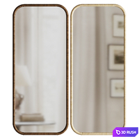Rattan Style Wall Mirror 3D Model Corona
