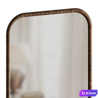 Rattan Style Wall Mirror 3D Model Corona
