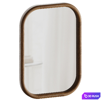 Walter Small Natural Wood Mirror 3D Model Corona