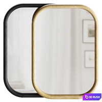 Walter Small Natural Wood Mirror 3D Model Corona