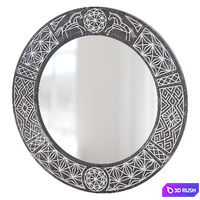 Round mirror Etniq - Ladoga, Balian, Papua 3D Model Corona