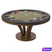 Jack game room Torino Poker Table 60 3D Model Vray, Corona