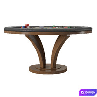 Jack game room Torino Poker Table 60 3D Model Vray, Corona