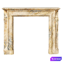 Fireplace of the late XVIII century in the style of Louis XIV 3D Model Vray, Corona