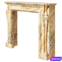 Fireplace of the late XVIII century in the style of Louis XIV 3D Model Vray, Corona