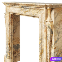 Fireplace of the late XVIII century in the style of Louis XIV 3D Model Vray, Corona