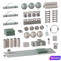 Sports set 11 3D Model Vray, Corona