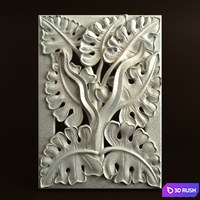 Nature Carving Ornament 022 3D Model Vray