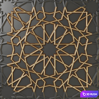 Wall decor 003. Arabic 3D Model Corona