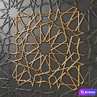 Wall decor 003. Arabic 3D Model Corona