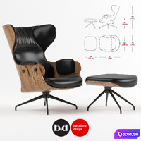 BD Barcelona Design LOUNGER 3D Model Corona