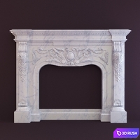 Portal marble fireplace 3D Model Corona